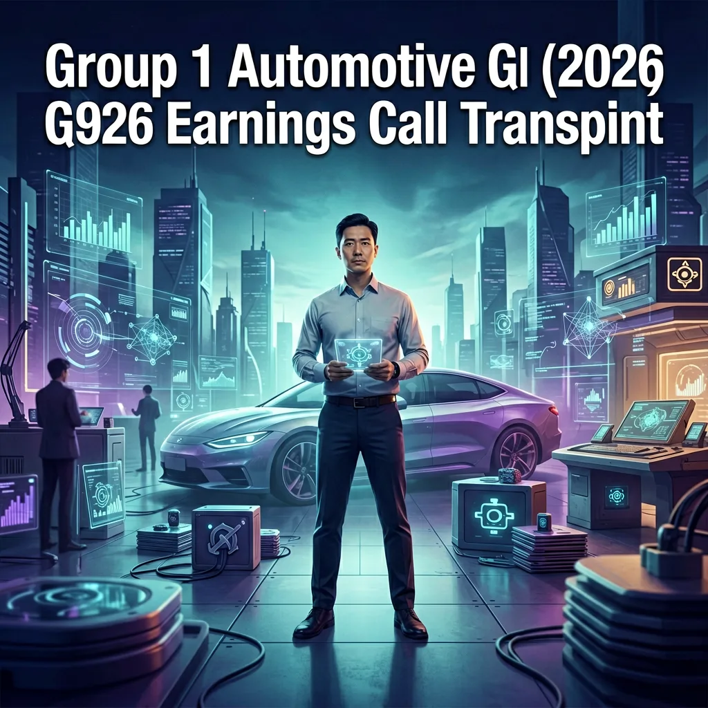 科技焦點|Group 1 Automotive (GPI) Q1 20・加州自來水集團2026年第二季財報電話會議摘要報導・CCC Intelligent Solutions (CCC